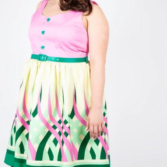 VooDoo Vixen Sabrina Watermelon Pink Dress XXL NWT - Picture 2 of 6